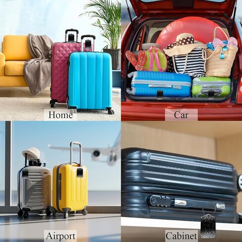 ايكوبلا بطاقة امتعة لامعة فضية لامعة لامعة لامعة لشنط السفر والامتعة، بطاقات تعريف جلدية للاسم والامتعة، بطاقات هوية للامتعة، اسود in Kuwait