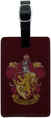 Harry Potter Gryffindor Painted Crest Rectangle Leather Luggage Card ID Tag in Saudi Arabia