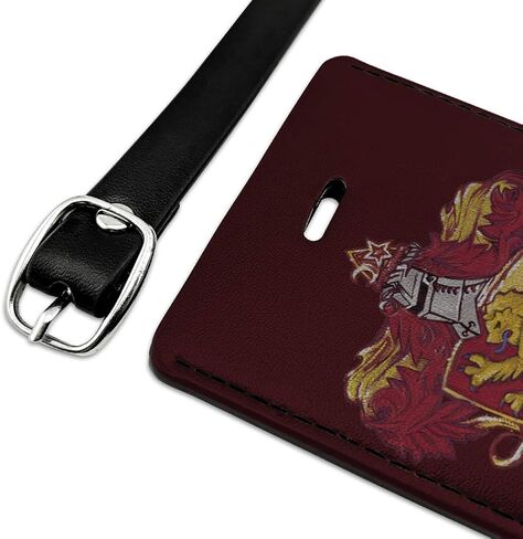 Harry Potter Gryffindor Painted Crest Rectangle Leather Luggage Card ID Tag in Saudi Arabia
