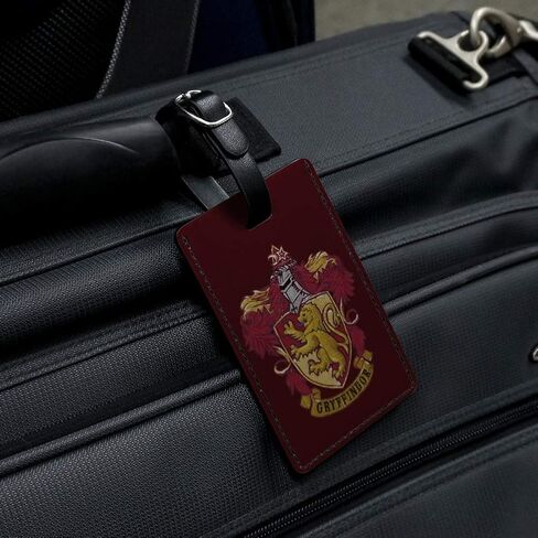Harry Potter Gryffindor Painted Crest Rectangle Leather Luggage Card ID Tag in Saudi Arabia