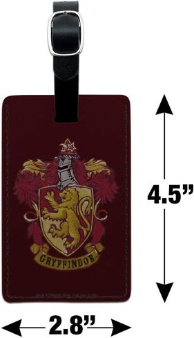 Harry Potter Gryffindor Painted Crest Rectangle Leather Luggage Card ID Tag in Saudi Arabia