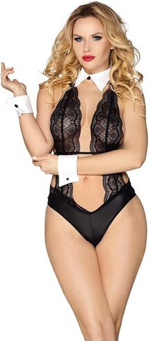 EROMATE Sexy Costume for Women Mini Secretary Lingerie Backless Dress Uniform in Kuwait