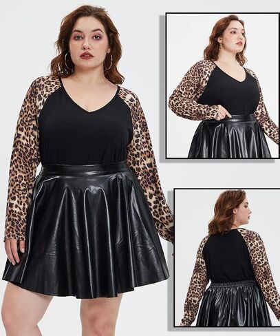 RITERA Plus Size Tops for Women Long Sleeve Casual Ragal Shirts Henley Fall Blouse XL-5XL in Kuwait