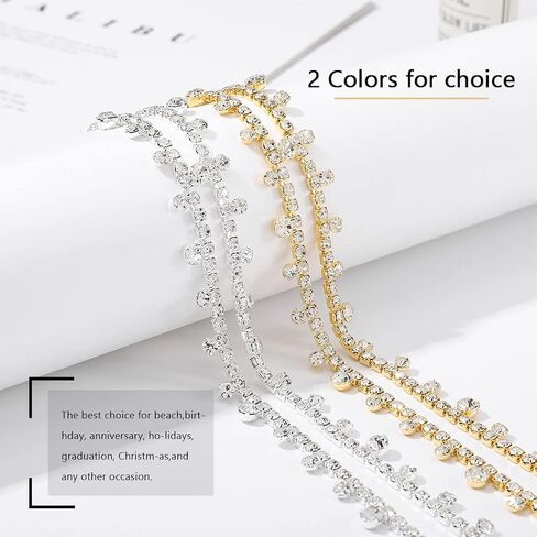 Nicute Rhinestone Y-Necklaces Crystal Long Choker Chain Party Choker Necklaces Jewelry for Women and Girls in Saudi Arabia