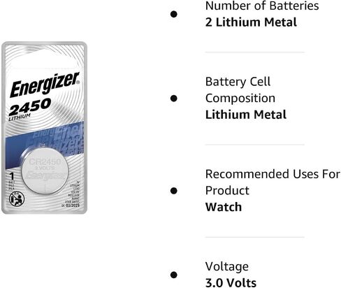 Energizer Lithium Coin Watch/Electronic Battery 2025, 2 Count in Saudi Arabia