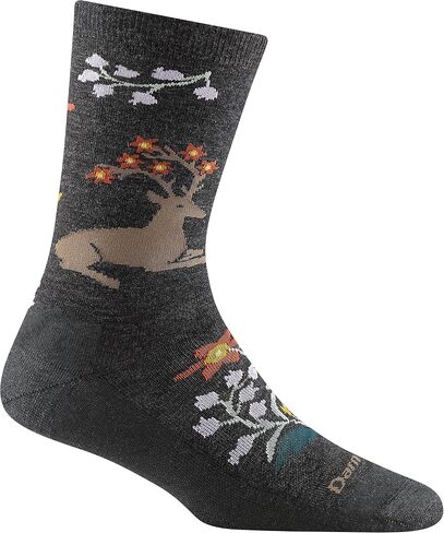 Darn Tough (6086 Women's Lifestyle Fable Crew Lightweight Sock - (Charcoal, Medium) in Kuwait