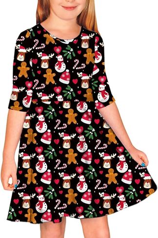 Remimi Girls Summer Sleeveless Dress Tropical Holiday Skater Twirly Dresses 3-14 Years in Saudi Arabia