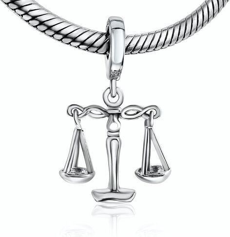 BOLENVI Justice Scale Lawyer Libra 925 Sterling Silver Pendant Charm Bead For Pandora & Similar Charm Bracelets or Necklaces in Kuwait