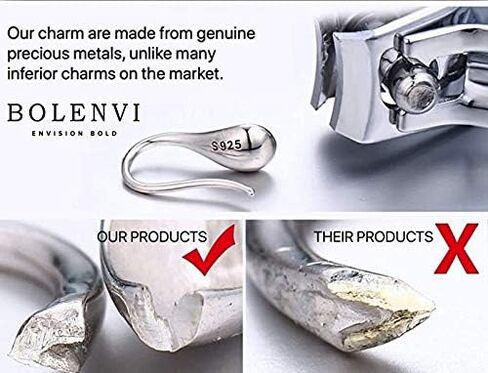 BOLENVI Justice Scale Lawyer Libra 925 Sterling Silver Pendant Charm Bead For Pandora & Similar Charm Bracelets or Necklaces in Kuwait