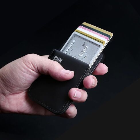 PUNCUBE Minimal wallet 3.0-Slim and Functional Genuine Leather Wallet with Key Holder and Air Tag Integration - Stay Organized and Connected… in Kuwait