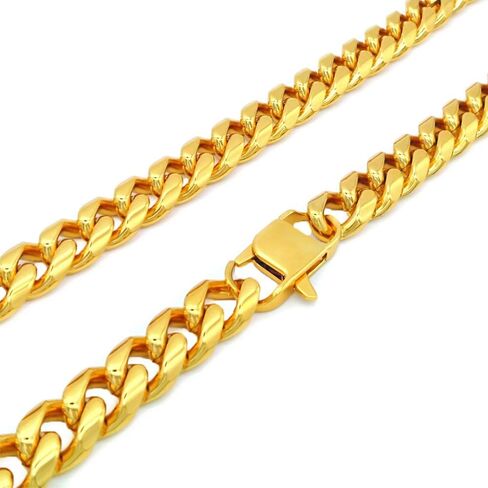TUOKAY 18K Heavy Big Faux Gold Chain Necklace,16mm 30 Inch Hip Hop Long Big Fake Gold Rapper Chain, Punk Style Shiny 90s Cuban Link Chain in Kuwait