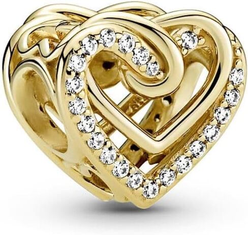 PANDORA Sparkling Entwined Hearts Charm Bracelet Charm Moments Bracelets - Stunning Women's Jewelry - Gift for Women in Your Life - Made Shine & Cubic Zirconia in Saudi Arabia