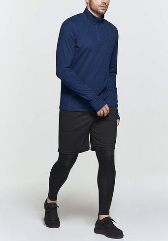 TSLA Men's 1/4 Zip Pullover Long Sleeve Shirt, Athletic Quarter Zip T-Shirt, Performance Running Top in Saudi Arabia