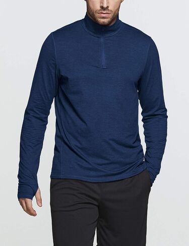 TSLA Men's 1/4 Zip Pullover Long Sleeve Shirt, Athletic Quarter Zip T-Shirt, Performance Running Top in Saudi Arabia