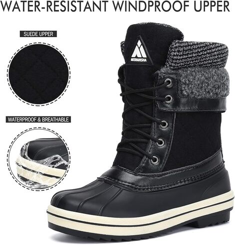 Mishansha Womens Snow Boots Mid-Calf Waterproof Winter Boot in Kuwait