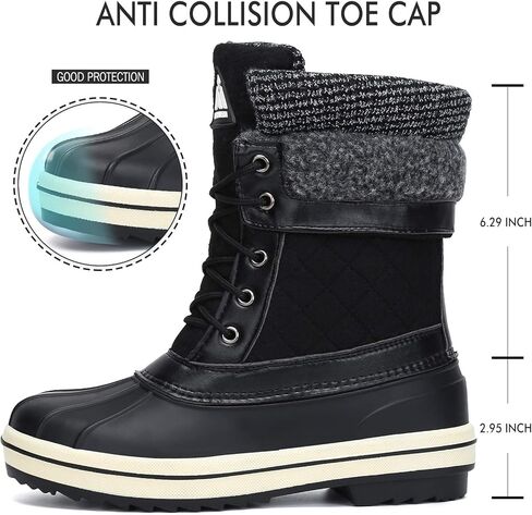 Mishansha Womens Snow Boots Mid-Calf Waterproof Winter Boot in Kuwait