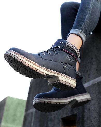 حذاء AX BOXING للسيدات للمشي لمسافات طويلة مضاد للانزلاق أحذية الثلوج مقاومة للماء أحذية الشتاء الدافئة للعمل في الهواء الطلق in Kuwait