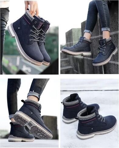 حذاء AX BOXING للسيدات للمشي لمسافات طويلة مضاد للانزلاق أحذية الثلوج مقاومة للماء أحذية الشتاء الدافئة للعمل في الهواء الطلق in Kuwait