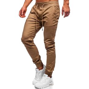 BUXKR Mens Joggers Pants Casual Workout Running Gym Sweatpants with Drawstring,Cargo Hiking Pants