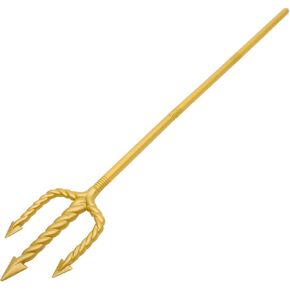 Abaodam Gold Devil Pitchfork Costume Accessories, Devils Demon Prop Pitch Fork Trident Accessory for Halloween Demon Dress Up in Saudi Arabia