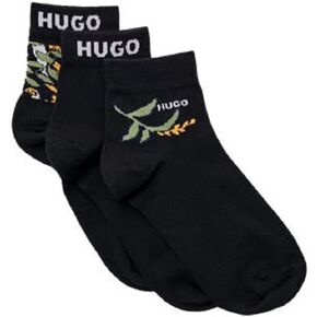 مجموعة من ثلاثة جوارب نسائية من HUGO للكاحل مصنوعة من مزيج القطن