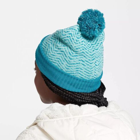 THE NORTH FACE Youth Girls Chevron Pom Beanie Lined Hat in Saudi Arabia
