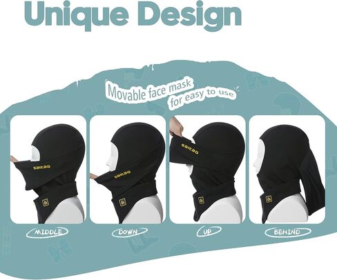 قناع تزلج بالاكلافا للأطفال من سايتاغ، قناع وجه كامل من الصوف الدافئ للشتاء للأولاد والبنات، معدات الطقس البارد للتزلج وركوب الدراجات in Kuwait