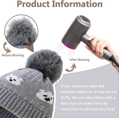 قبعة شتوية للأطفال من TDIAPERS، قبعة صغيرة للأطفال مع بوم بوم وبطانة من الصوف الدافئ، قبعة صغيرة متماسكة للأولاد والبنات in Kuwait