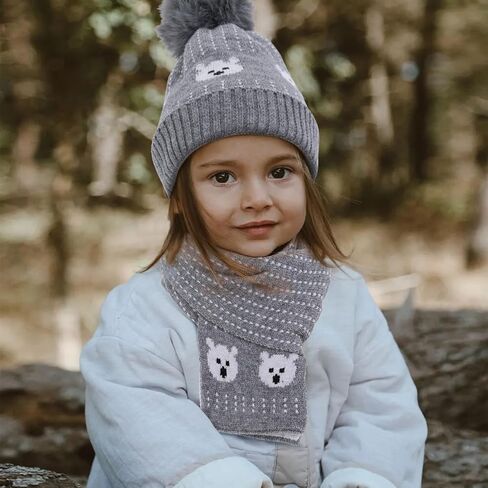 قبعة شتوية للأطفال من TDIAPERS، قبعة صغيرة للأطفال مع بوم بوم وبطانة من الصوف الدافئ، قبعة صغيرة متماسكة للأولاد والبنات in Kuwait