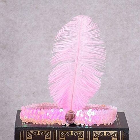 The Only One Colorful Sequins Headband 1920s Carnival Party Halloween Accessory Party Feather Headband For Women in Saudi Arabia
