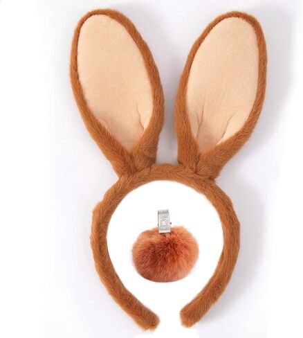 Olivemont Easter bunny ears headband for rabbit pretend play plush costume in Saudi Arabia