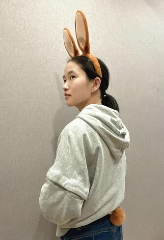 Olivemont Easter bunny ears headband for rabbit pretend play plush costume in Saudi Arabia