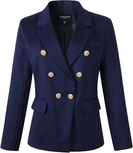 Womens Double Breasted Blazer Ladies Jacket Work Suit in Saudi Arabia