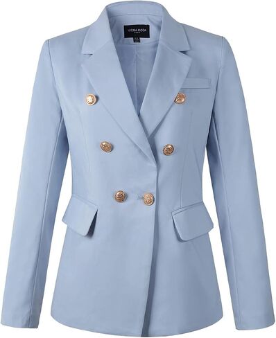 Womens Double Breasted Blazer Ladies Jacket Work Suit in Saudi Arabia