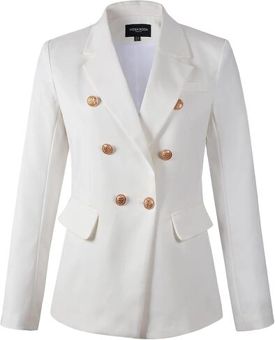 Womens Double Breasted Blazer Ladies Jacket Work Suit in Saudi Arabia