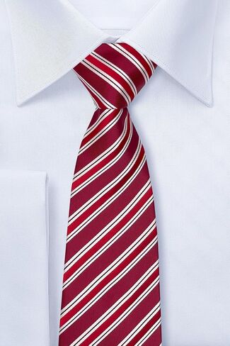 Retreez Preppy Stripe Pattern Woven Microfiber Men's Tie Necktie - 5 Colors in Saudi Arabia