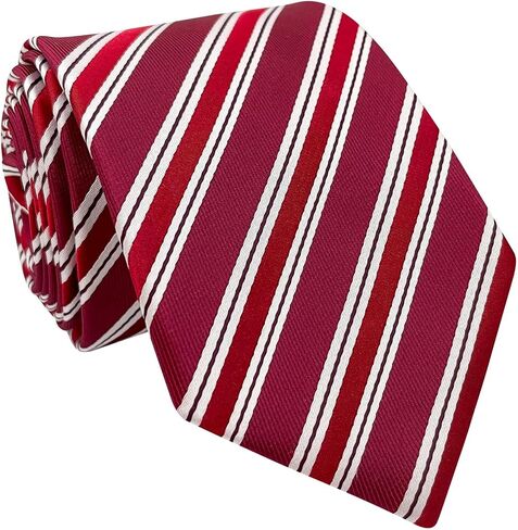 Retreez Preppy Stripe Pattern Woven Microfiber Men's Tie Necktie - 5 Colors in Saudi Arabia