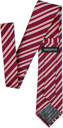 Retreez Preppy Stripe Pattern Woven Microfiber Men's Tie Necktie - 5 Colors in Saudi Arabia