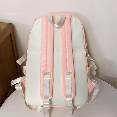 HORHREAR Kawaii Backpack 5Pcs Set for School, Cute Clear Backpack Preppy with Aesthetics Pendant for Girls Boys Primary Bag in Saudi Arabia