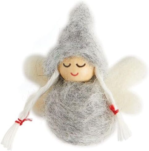 Coco + Carmen Guarded by an Angel Mini تذكارية، بوليستر، رمادي، ديكور موسم العطلات in Kuwait