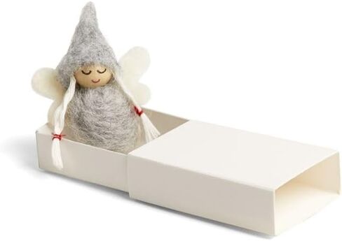 Coco + Carmen Guarded by an Angel Mini تذكارية، بوليستر، رمادي، ديكور موسم العطلات in Kuwait