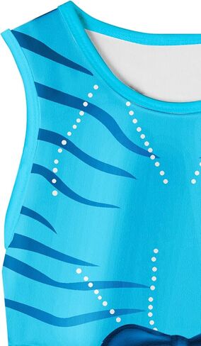 فستان الأميرة للفتيات الصغيرات للأطفال بنمط كرتوني لطيف وأكمام مكشكشة من 4 إلى 10 سنوات in Kuwait