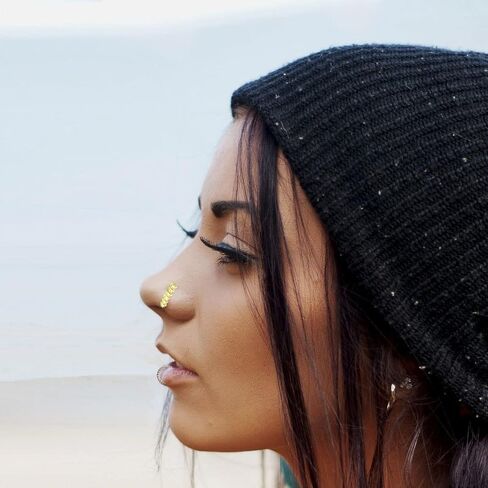 SENNI 24PCS 14K 20G Nose Rings Stud L -Shape Bone Screw Shaped Nose Ring 316L Surgical Steel Nose Piercings CZ Flowers Butterfly Body Piercing Jewelry For Women Men in Kuwait