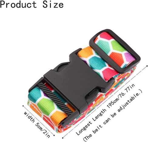 Gutsdoor 2 Pack Adjustable Luggage Straps with 2 Pack Luggage Tags for Suitcase, Carry On Bag, Travel Bag Accessories in Kuwait