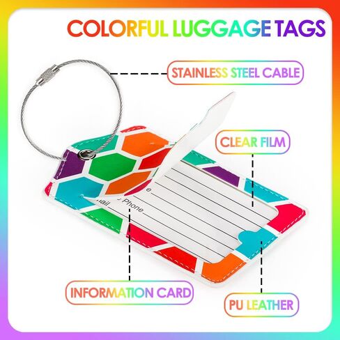 Gutsdoor 2 Pack Adjustable Luggage Straps with 2 Pack Luggage Tags for Suitcase, Carry On Bag, Travel Bag Accessories in Kuwait