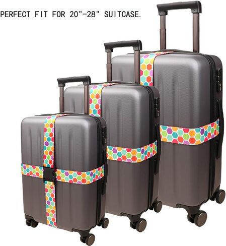 Gutsdoor 2 Pack Adjustable Luggage Straps with 2 Pack Luggage Tags for Suitcase, Carry On Bag, Travel Bag Accessories in Kuwait