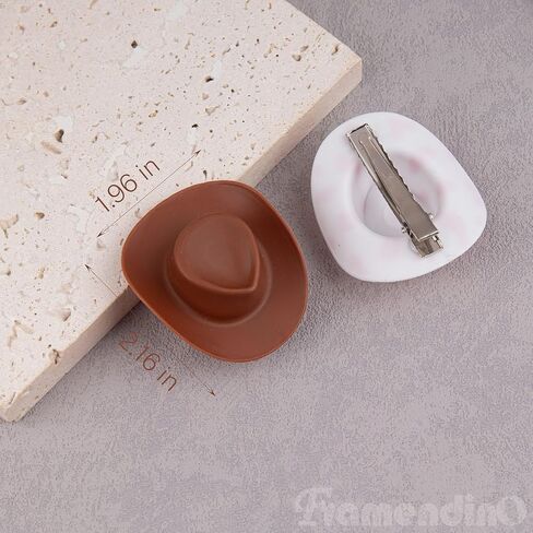 Framendino, Mini Cowboy Hat Clip Plastic Cute Hat Clip for DIY Decoration in Kuwait