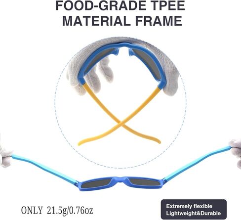 DEAFRAIN 2 Pairs Kids Sunglasses Polarized for Boys Girls Sport Cycling Baseball Running Beach Glasses for Age 5-13 in Kuwait