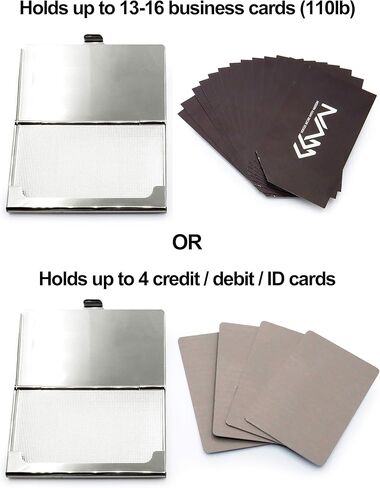 محفظة بطاقة الائتمان التجارية حامل بطاقة الهوية محفظة سفر معدنية أم اللؤلؤ البيج الفضي كسورية in Kuwait