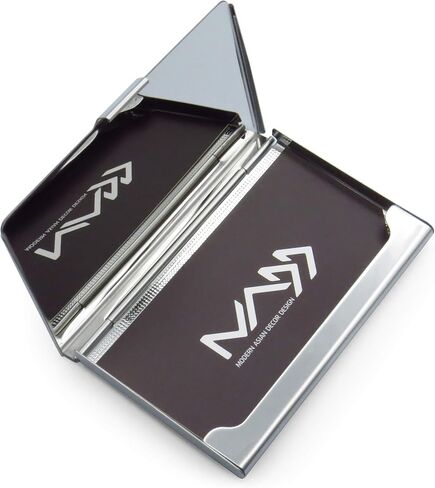 محفظة بطاقة الائتمان التجارية حامل بطاقة الهوية محفظة سفر معدنية أم اللؤلؤ البيج الفضي كسورية in Kuwait